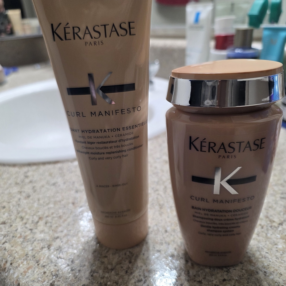 Kérastase Curl Manifesto Beige/Tan Hair Shampoo and Mask Duo